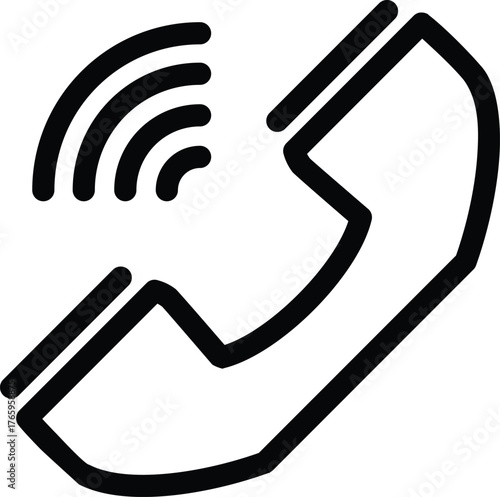 Telephone Call Icon Set – Communication and Contact Symbols