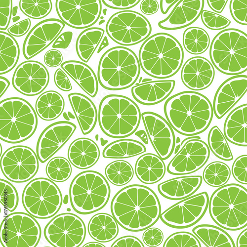 Vibrant Citrus Slice Set Pattern - Lemon, Lime, and Orange