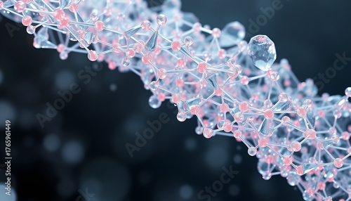 DNA Double Helix Under Microscope – Scientific Breakthrough Visualization, Molecular Structure of DNA: Unlocking the Code of Life in 3D