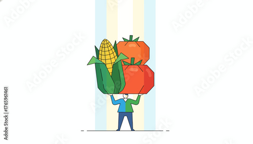 Optimized Nutrition Data Visualization Vector for Healthy Living and Wellness Technology Apps