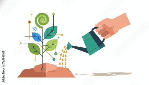 Microscopic Data Visualization or Abstract Nanotech Structure for Scientific Research and Development