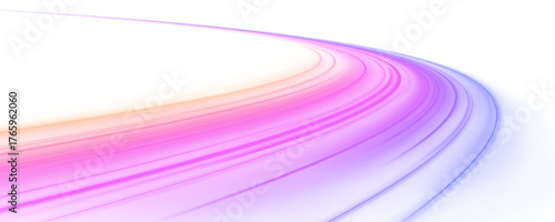 Soft pink and blue neon swirls blend in a dreamy futuristic wave. The transparent motion gives depth and smooth texture. Ideal for modern abstract backgrounds.