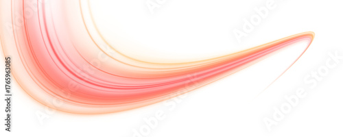 Soft glowing particles drift through curved light waves. The abstract design gives a sense of calm motion. Perfect for digital art and elegant visuals.