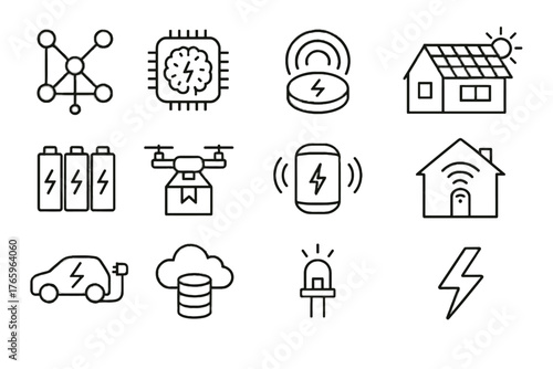 Indicator vehicle vector pack futuristic smart drone eco electric icon home led