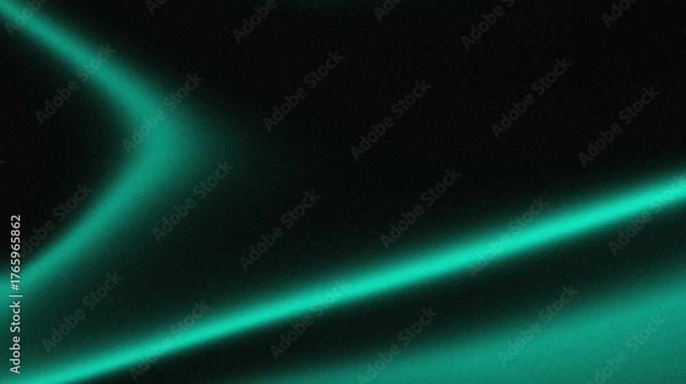 Fototapeta premium Abstract dark green and black background with grain texture.