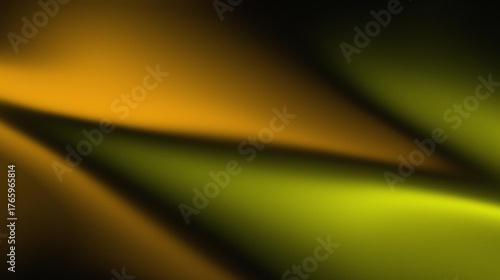 Abstract dark orange and green background with grain texture.