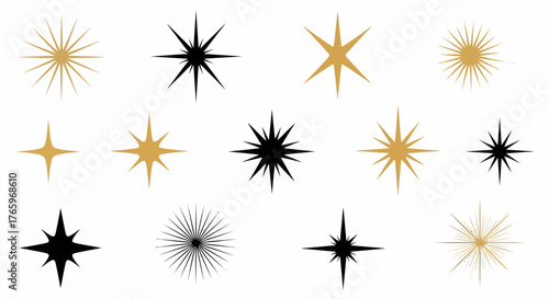 Vector sparks set A sparkling collection of starbursts and twinkling light vectors