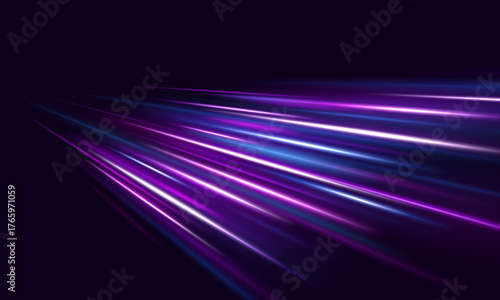 Futuristic neon background with fast twirling spray and bright flowing lines of energy.