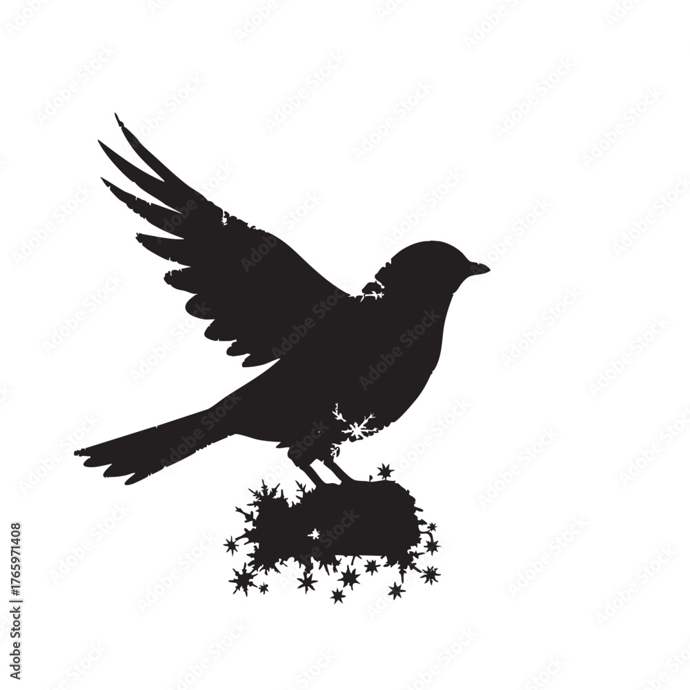 Obraz premium Vector Bird with Star Cluster Graphic