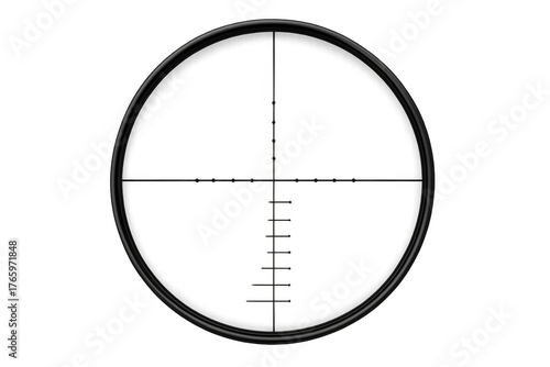 Plakat Sniper scope reticle vector illustration with crosshair target aiming technology on transparent background