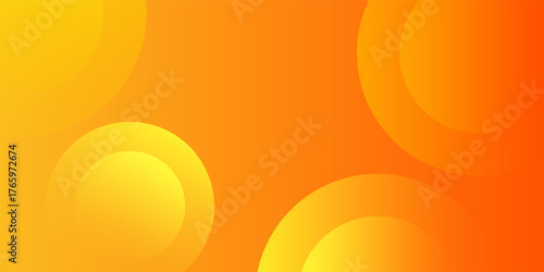 Abstract orange background with circles. Vector