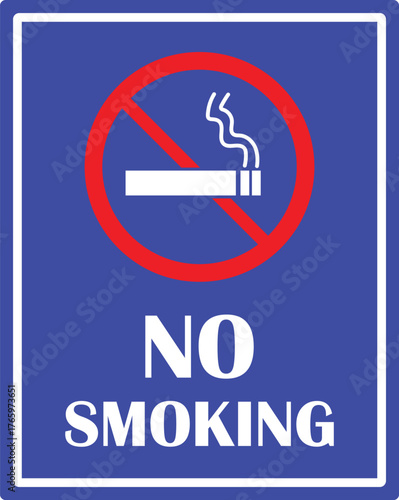 No smoking alert symbol with rules and regulations