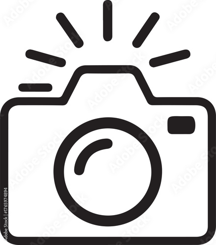 camera and flash icon set,Digital lens Camera with Flash Icon,Capture Photo Icon
