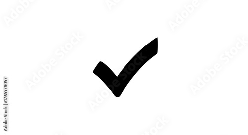 Clean black SVG checkmark icon for universal confirmation, task completion, or approval status; ideal for minimalist UI/UX design, web apps, mobile interfaces, and digital dashboards needing a scalabl