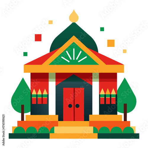 Kwanzaa Home Celebration and Decoration Vector Art
