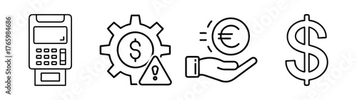 Financial technology pos terminal money exchange currency risk management and investment strategy
