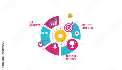 Sleek, Minimalist Flat Design Vector for UI/UX Infographics and Digital Branding Assets, Emphasizing Clarity and Conceptual Flow