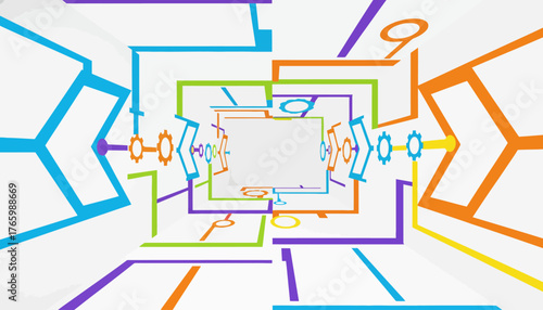 Minimalist Flat Design Icon for Sustainable Food Tech and Modern Health Branding Applications