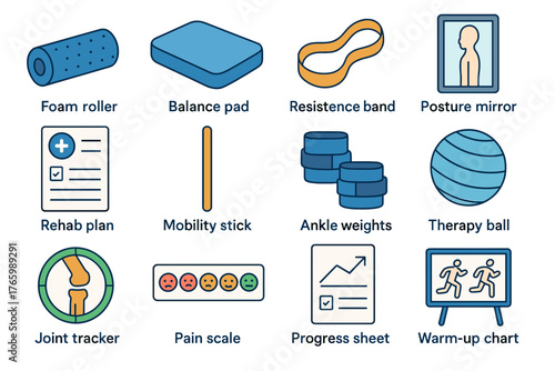Physical therapy equipment and tools for rehabilitation and exercise