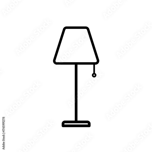 Floor lamp  - vector icon