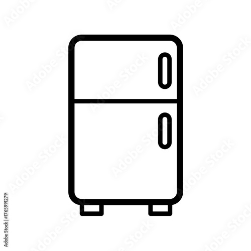 Refrigerator, fridge  -  vector icon