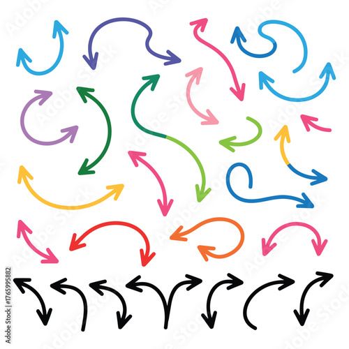 Collection of diverse stylized arrows vector illustration scalable graphic design elements for any project