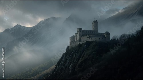 Gothic Castle Rocky Mountain Low Light