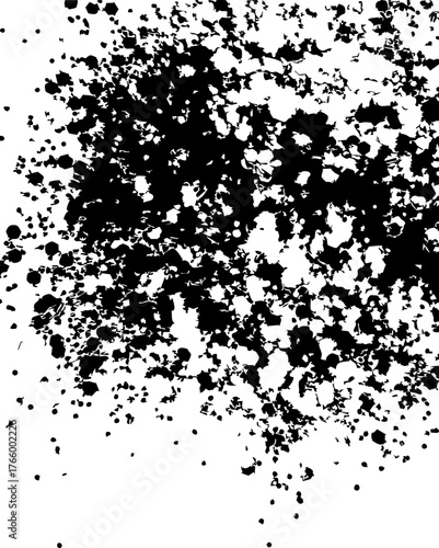 Solid dark texture composed of rough irregular spots creating high-density grunge surface.