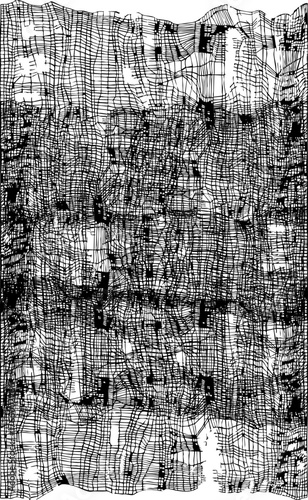 Small scattered dots generate delicate ink pattern with fine granular distribution.