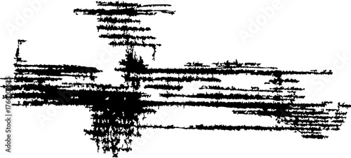 Linear paint streaks form continuous horizontal texture with varied width and overlapping edges.