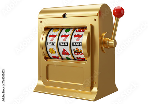 Wallpaper Mural Golden slot machine isolated on transparent background Torontodigital.ca