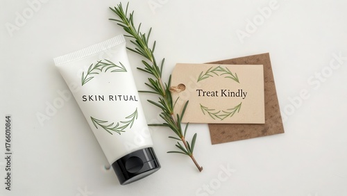 Skin Ritual Moisturizer with Herbal Elements and Treat Kindly Tag