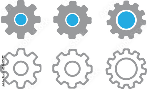 Settings icon Cogwheel, gear wheel System Maintenance Vector Symbo