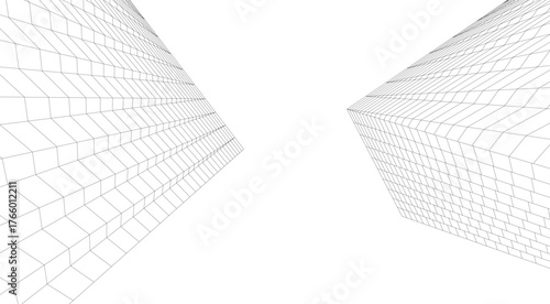 Abstract architecture vector 3d illustration