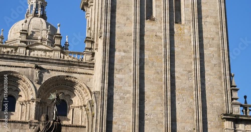 Santiago de Compostela Cathedral. The South facade or das Pratarias. Santiago de Compostela, Spain.