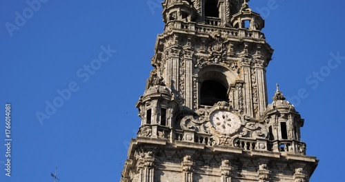 Santiago de Compostela Cathedral. The South facade or das Pratarias. Santiago de Compostela, Spain.