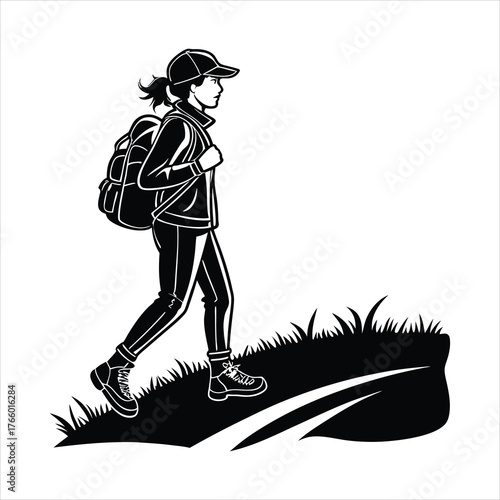 Hike Girl SVG
