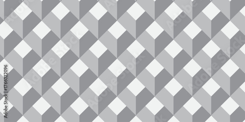 3d modeling cubes Illustration decoration seamless white material pattern square design.	