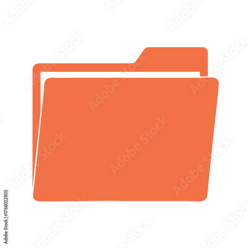 Orange folder icon with white background and clean lines document file