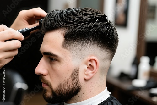 professional haircut in salon