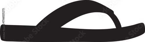 Summer Flip Flop Silhouettes Single Sandal Clean Cut Minimal Design