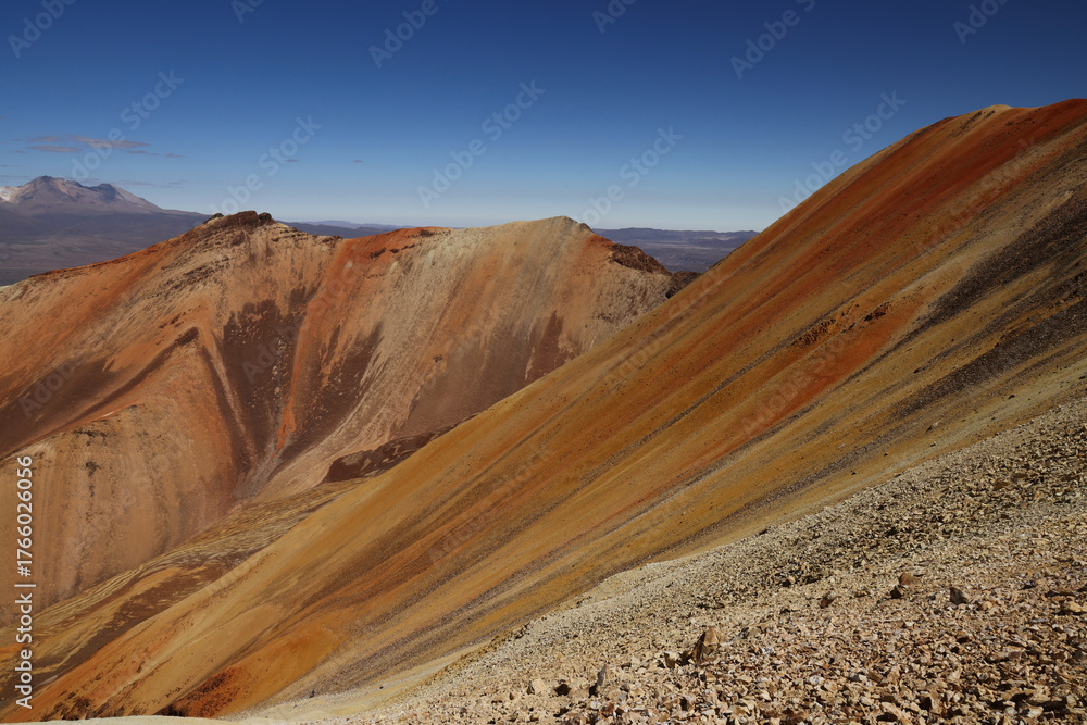 Fototapeta premium The extraordinary colors of Suriplaza 5200 meters above sea level, Chile