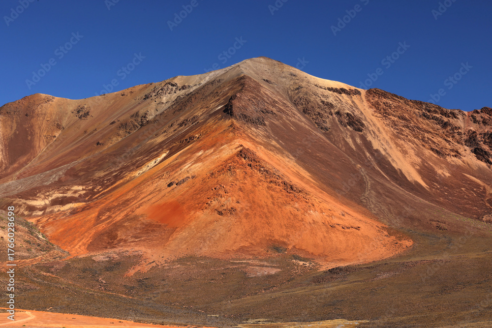 Naklejka premium The extraordinary colors of Suriplaza 5200 meters above sea level, Chile