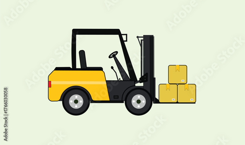 Forklift truck vector design