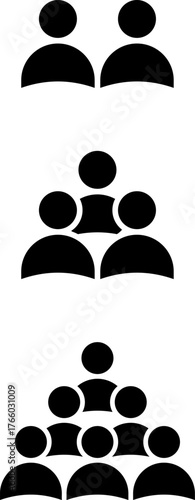 Team and People Filled Icons Set