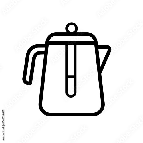 Electric kettle  -  vector icon