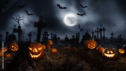 halloween background with pumpkin