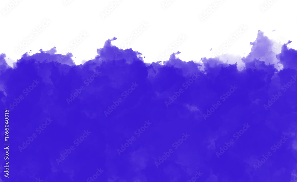Obraz premium Abstract blue watercolor splash isolated on transparent background