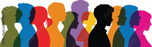 Diverse Silhouette People | Multicultural Group, Inclusion and Community Concept