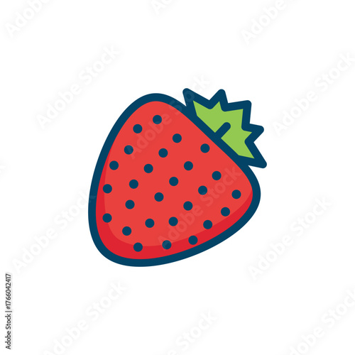 Strawberry vector illustration on white background